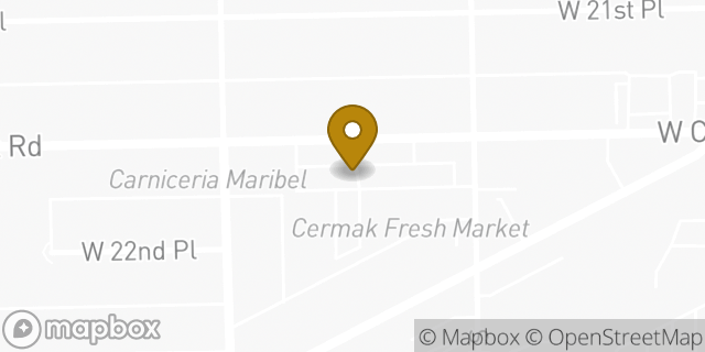 Map showing the location of Aldi in Chicago, IL 60608
