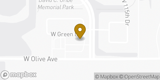 Map showing the location of Amazon Locker - Aviana in Youngtown, AZ 85363