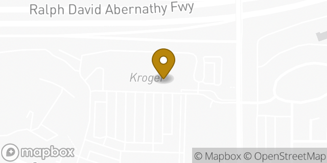 Map showing the location of ATM Kroger in Atlanta, GA 30316