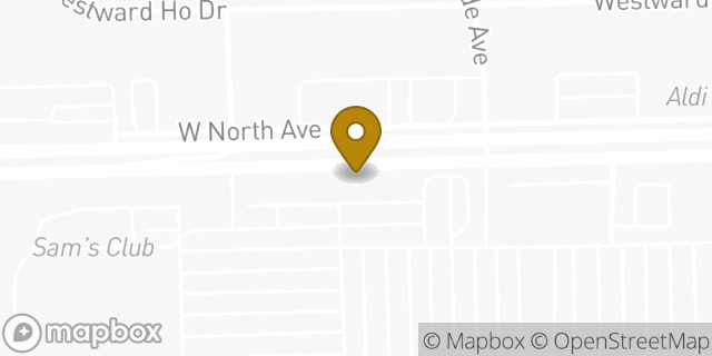 Map showing the location of Walmart Wireless Services in Northlake, IL 60164