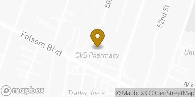 Map showing the location of CVS Pharmacy in Sacramento, CA 95819