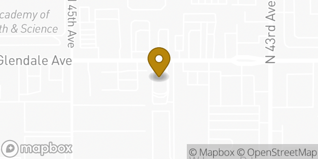Map showing the location of McDonald's in Glendale, AZ 85301