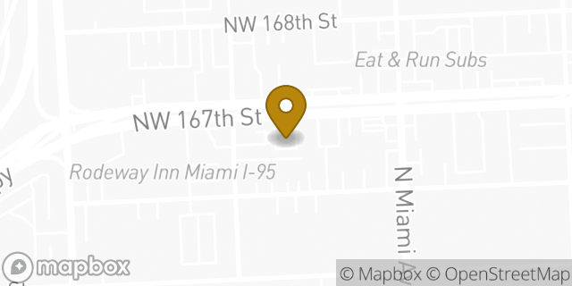 Map showing the location of Amazon Locker - Abul in Miami, FL 33169