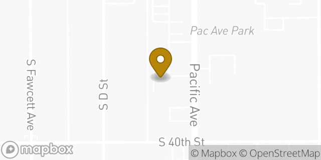 Map showing the location of Amazon Locker - Heavens in Tacoma, WA 98418
