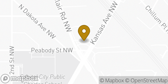 Map showing the location of Amazon Locker - Helen in Washington, DC 20011