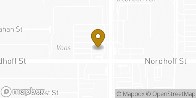 Map showing the location of McDonald's in Northridge, CA 91324