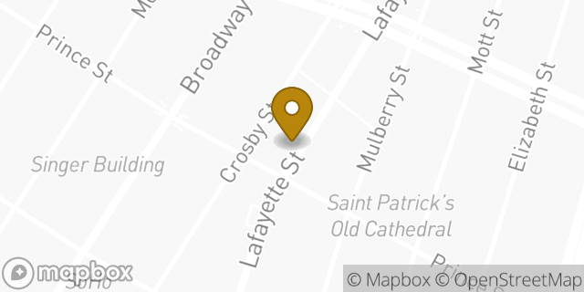 Map showing the location of La Colombe Coffee Workshop in New York, NY 10012