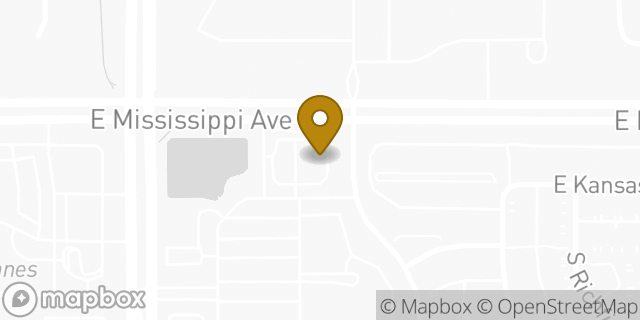 Map showing the location of Amazon Locker - Youth in Aurora, CO 80017