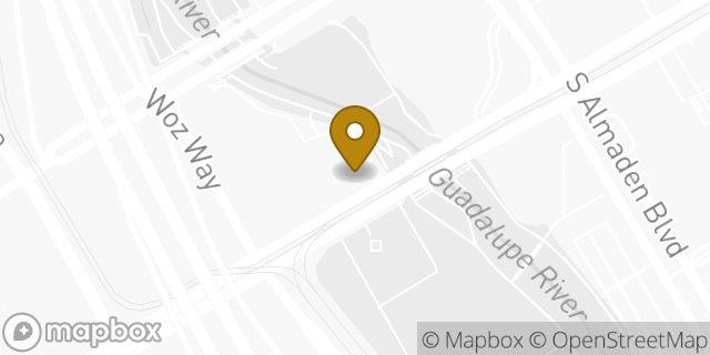 Map showing the location of WeWork in San Jose, CA 95110