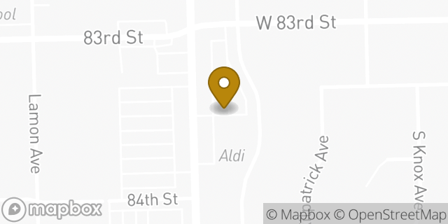 Map showing the location of Aldi in Chicago, IL 60652