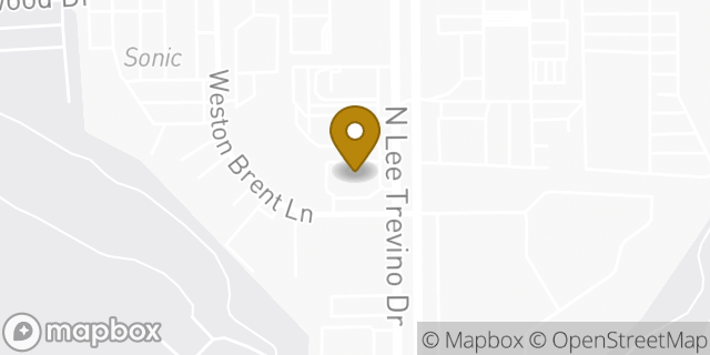 Map showing the location of Lee Trevino & Weston Brent in El Paso, TX 79936
