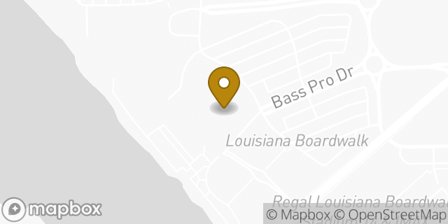 Map showing the location of Bass Pro Shops in Bossier City, LA 71111