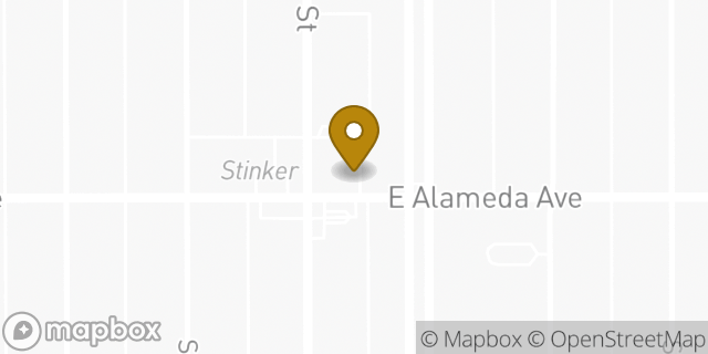 Map showing the location of Starbucks in Denver, CO 80209
