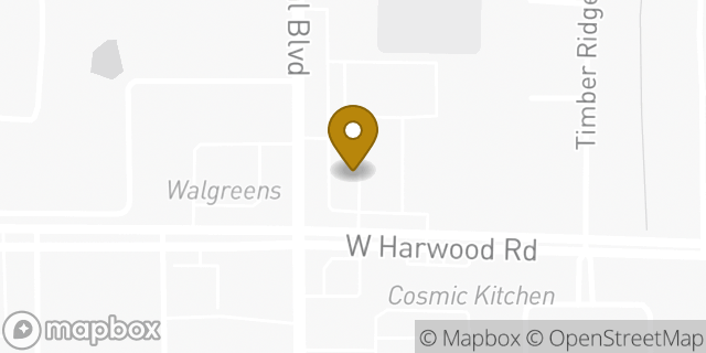 Map showing the location of QuikTrip in Euless, TX 76039