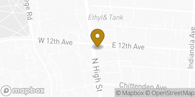 Map showing the location of ATM Udf in Columbus, OH 43201