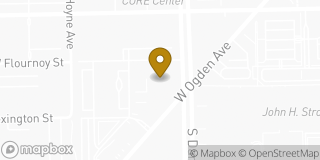 Map showing the location of Buffalo Wild Wings in Chicago, IL 60612