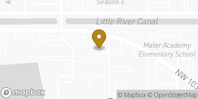 Map showing the location of Bank of America in Hialeah Gardens, FL 33016