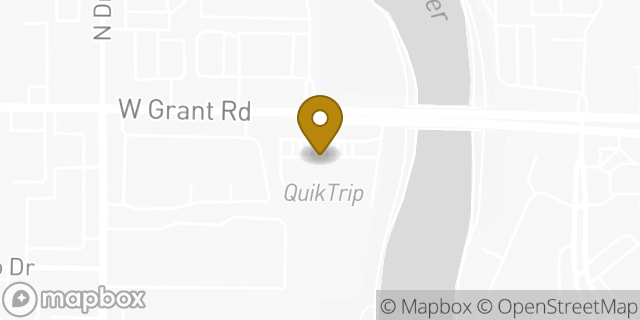 Map showing the location of QuikTrip in Tucson, AZ 85745