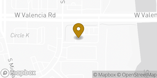 Map showing the location of Enterprise Rent-A-Car in Tucson, AZ 85746
