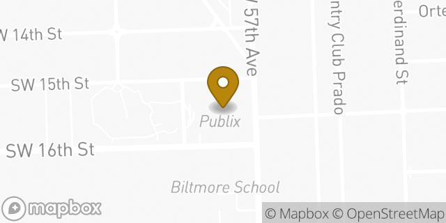 Map showing the location of Publix Super Market at West Miami in West Miami, FL 33144