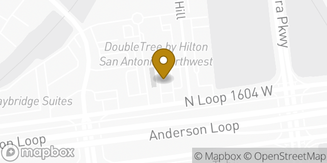 Map showing the location of 1604 & La Cantera in San Antonio, TX 78249