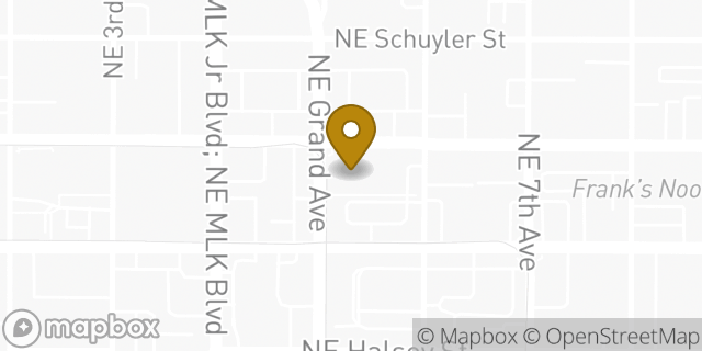 Map showing the location of Walgreens in Portland, OR 97232