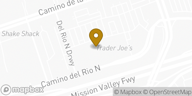 Map showing the location of Marshalls in San Diego, CA 92108