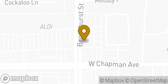 Map showing the location of Chase Bank in Garden Grove, CA 92840