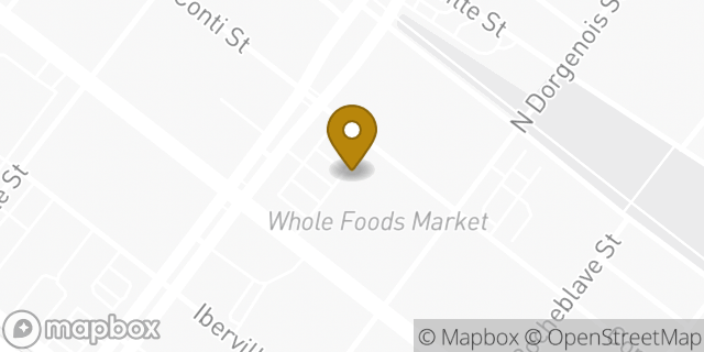 Map showing the location of Whole Foods Market in New Orleans, LA 70119