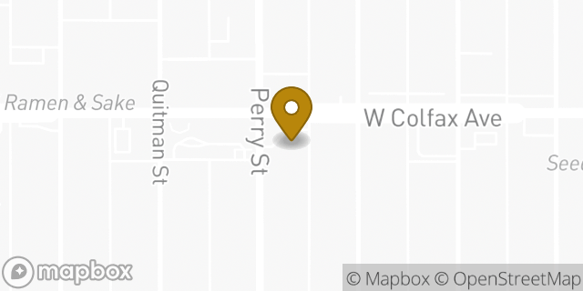 Map showing the location of 7-Eleven in Denver, CO 80204