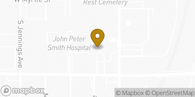 Map showing the location of McDonald's in Fort Worth, TX 76104