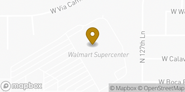 Map showing the location of Walmart in El Mirage, AZ 85335