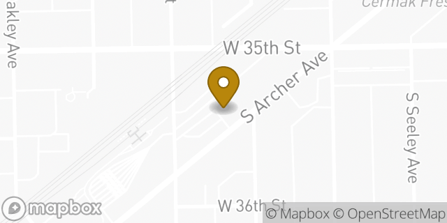 Map showing the location of Amazon Locker - Teseo in Chicago, IL 60609