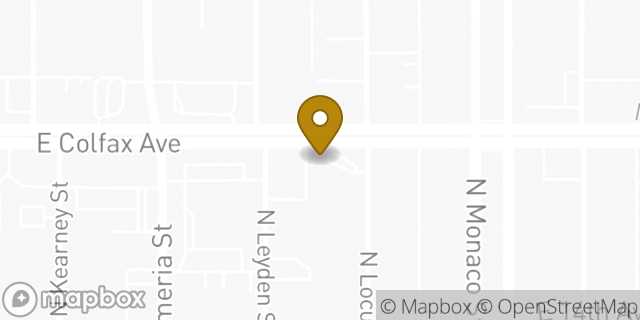 Map showing the location of Amazon Locker - Lucca in Denver, CO 80220
