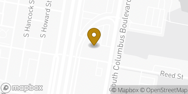 Map showing the location of Amazon Locker - Sixta in Philadelphia, PA 19147