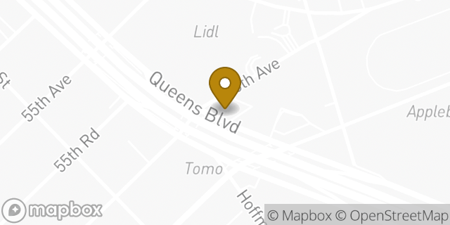 Map showing the location of Bank of America in Elmhurst, NY 11373