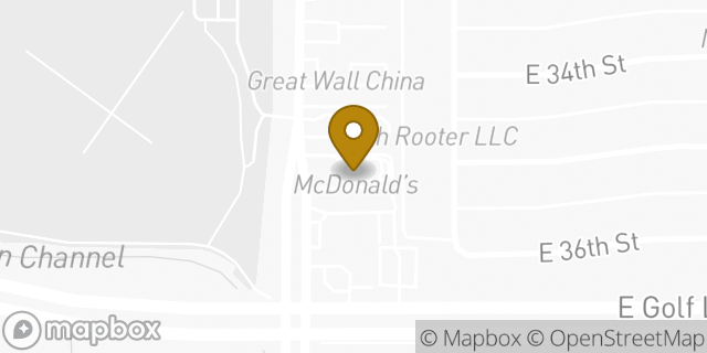 Map showing the location of McDonald's in Tucson, AZ 85711