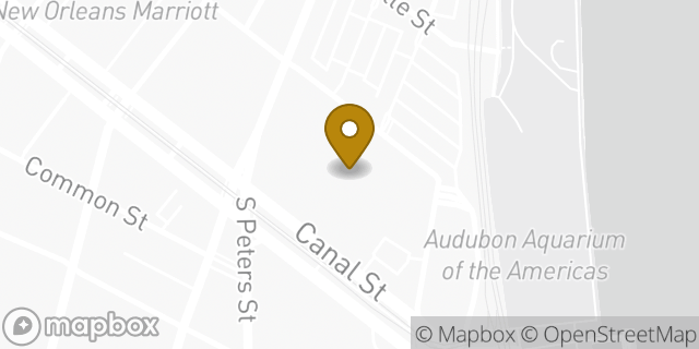 Map showing the location of Sunglass Hut in New Orleans, LA 70130
