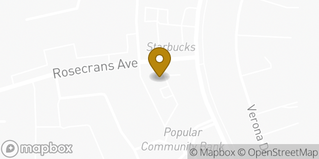 Map showing the location of Papa Johns Pizza in Fullerton, CA 92833