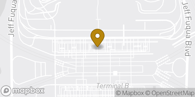 Map showing the location of National Car Rental in Orlando, FL 32827
