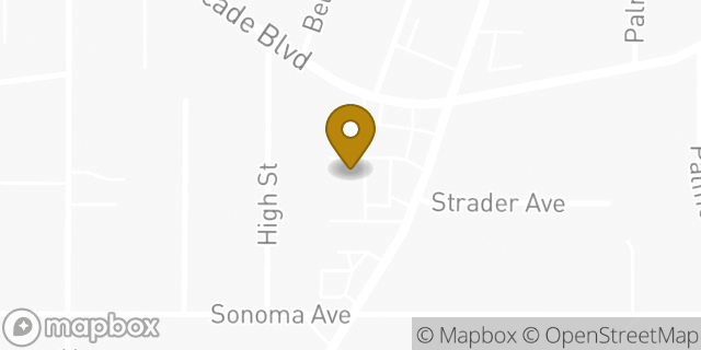 Map showing the location of Amazon Locker - Ajha in Sacramento, CA 95815