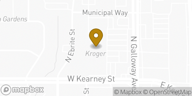 Map showing the location of Kroger in Mesquite, TX 75149