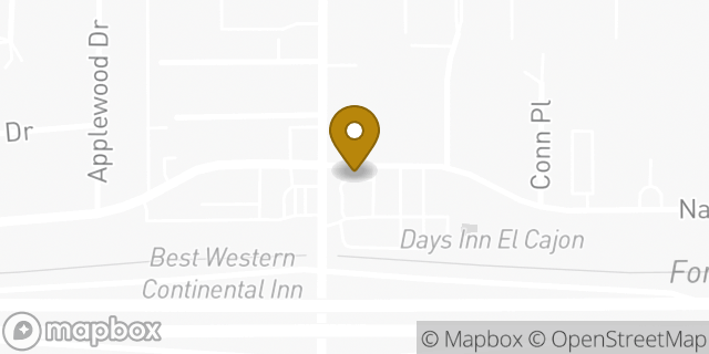 Map showing the location of Starbucks in El Cajon, CA 92021