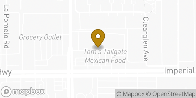 Map showing the location of Amazon Locker - Semicolon in La Mirada, CA 90638