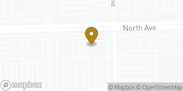 Map showing the location of Dunkin' in Melrose Park, IL 60160