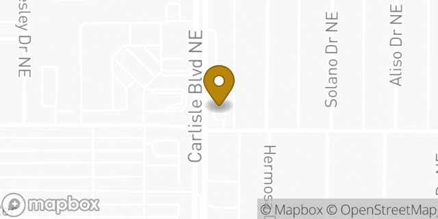 Map showing the location of Carlisle & Claremont in Albuquerque, NM 87110