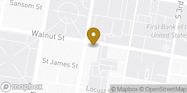 Map showing the location of Chubb in Philadelphia, PA 19106