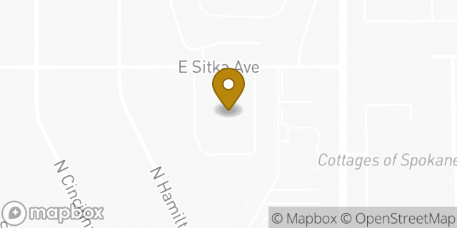 Map showing the location of Church of Jesus Christ of Latter Day Saints in Spokane, WA 99208