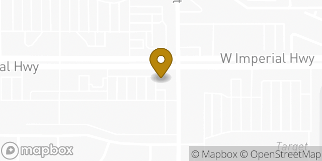 Map showing the location of AutoZone in La Habra, CA 90631
