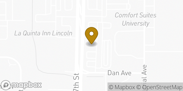 Map showing the location of Papa Johns Pizza in Lincoln, NE 68504